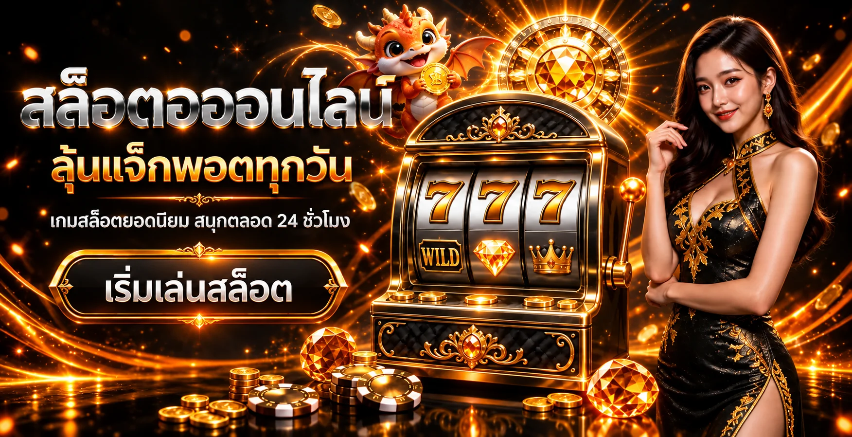 สล็อตออนไลน์เว็บใหญ่พร้อมสล็อตแมชชีนและสัญลักษณ์ RTP